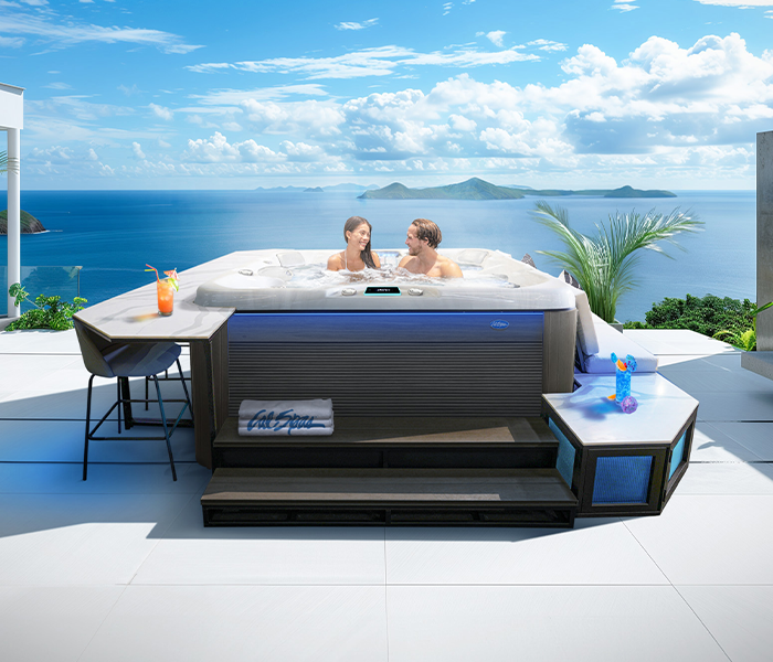 Calspas hot tub being used in a family setting - Mesa